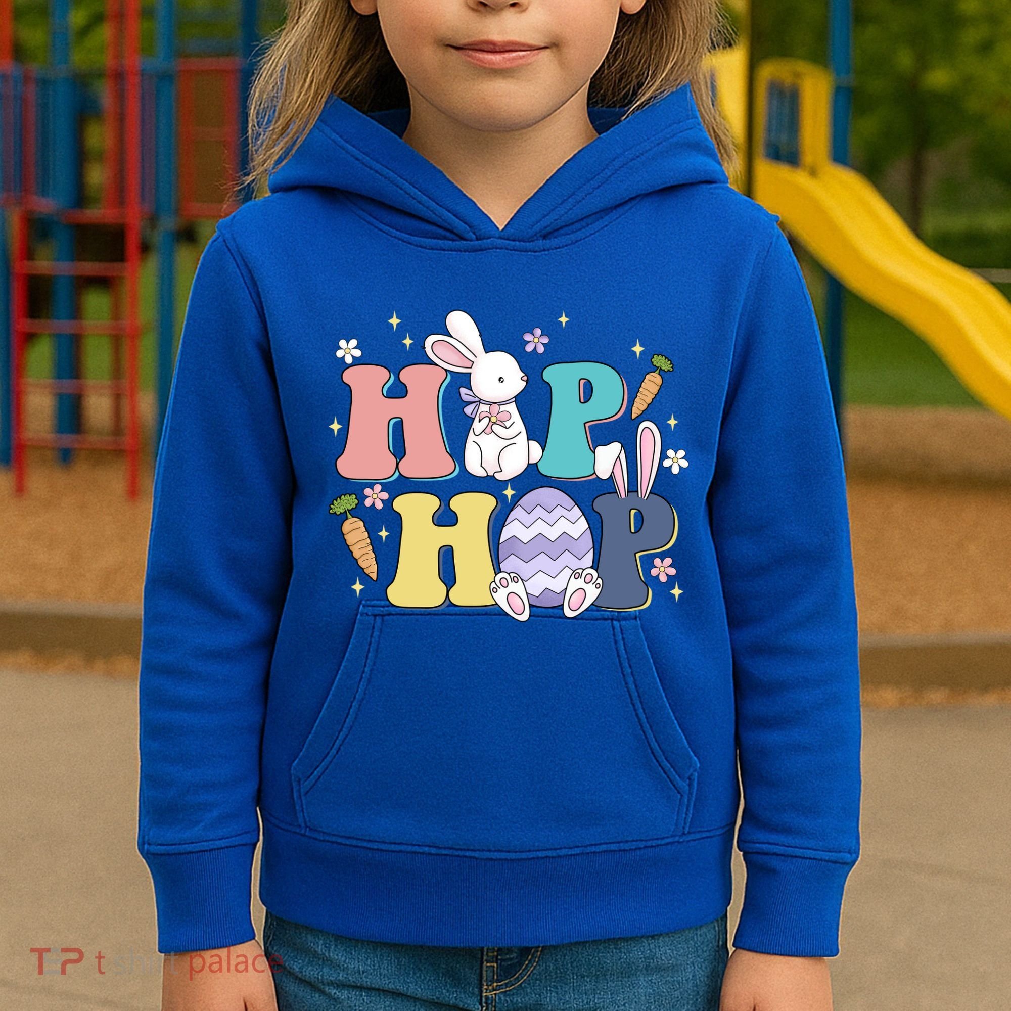 Hip Hop Cute Easter Bunny Kids Hoodie