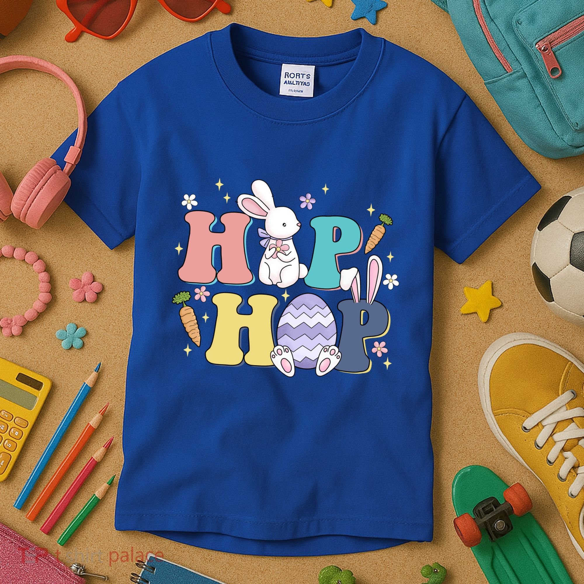 Hip Hop Cute Easter Bunny Kids T-Shirt