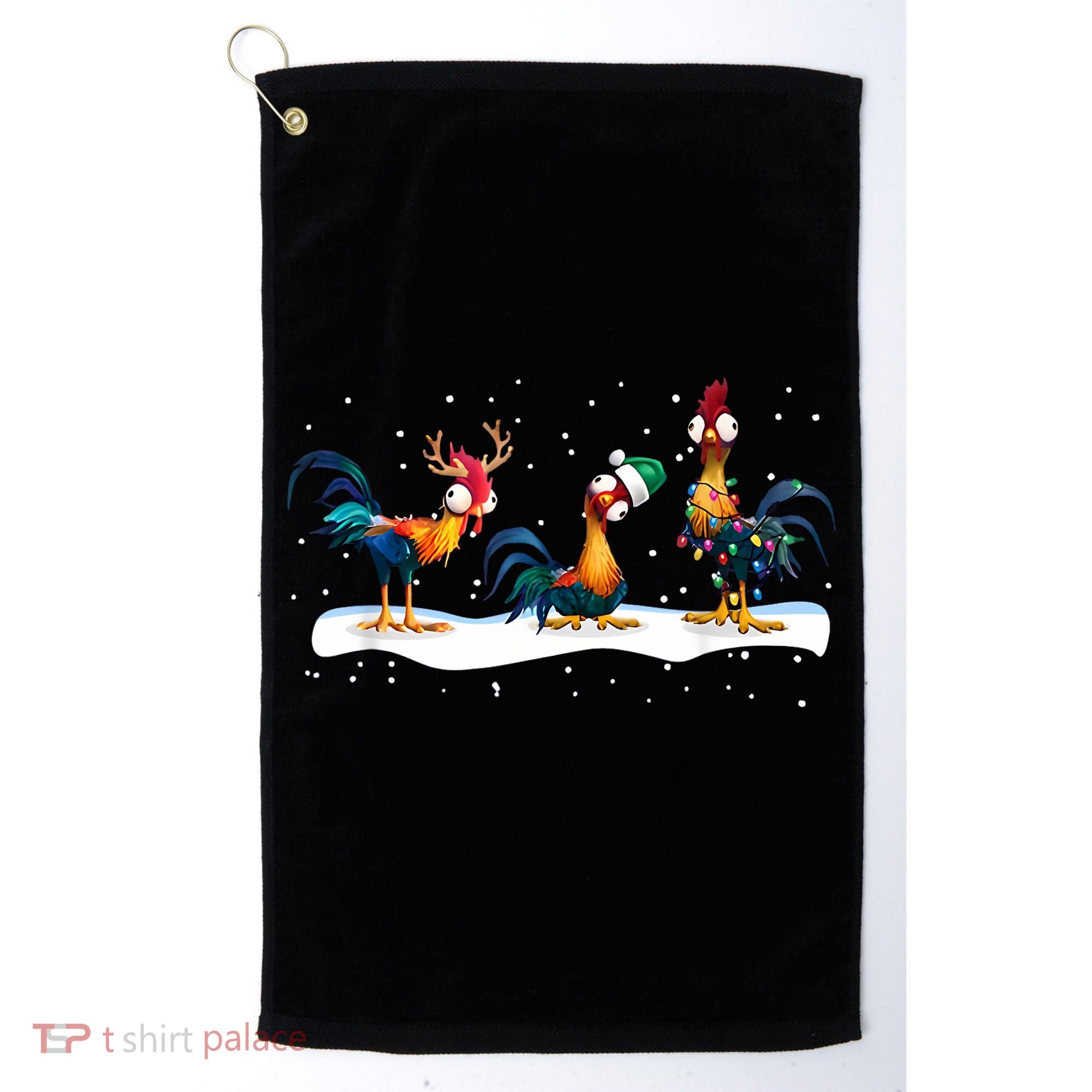 Hei Hei Chicken Christmas Golf Towel
