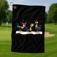 Hei Hei Chicken Christmas Golf Towel thumb 1
