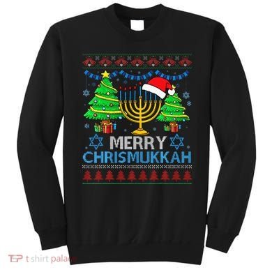 Happy Hanukkah Christmas Santa Hat Sweatshirt