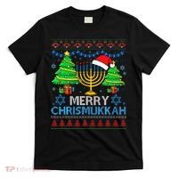 Happy Hanukkah Christmas Santa Hat T-Shirt thumb 0