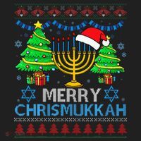 Happy Hanukkah Christmas Santa Hat Beanie thumb 2