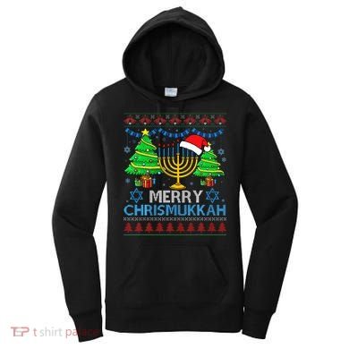 Happy Hanukkah Christmas Santa Hat Women's Hoodie