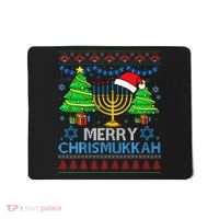 Happy Hanukkah Christmas Santa Hat Mousepad thumb 0