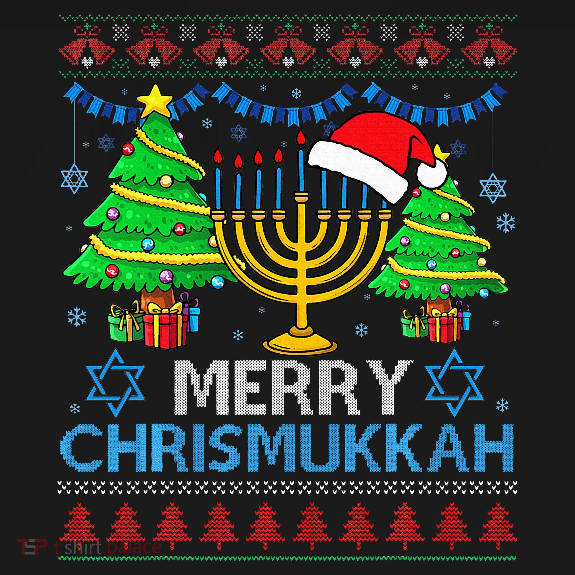Happy Hanukkah Christmas Santa Hat Women's Tank Top