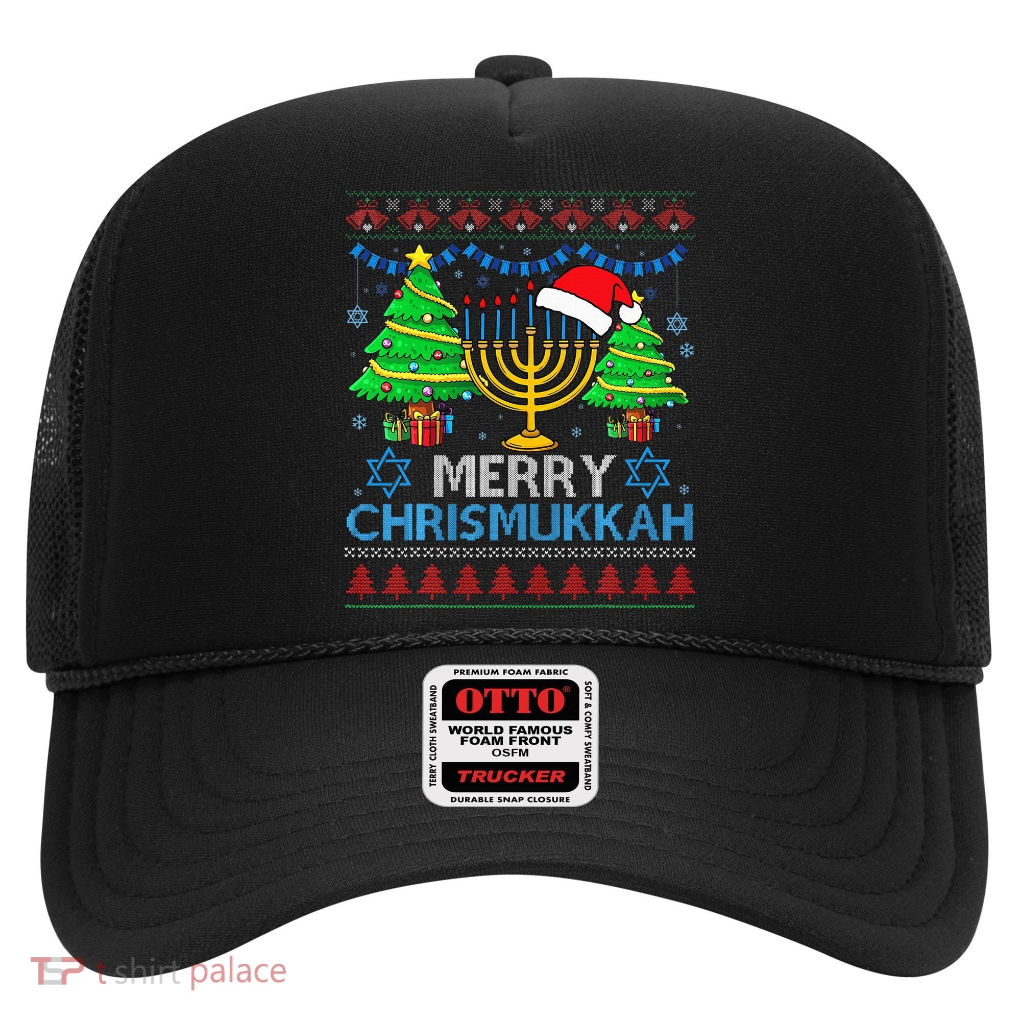 Happy Hanukkah Christmas Santa Hat Hat