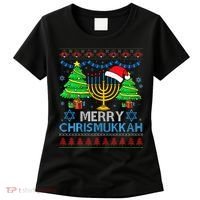Happy Hanukkah Christmas Santa Hat Women's T-Shirt thumb 0