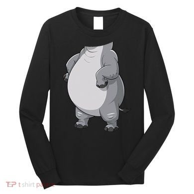 Hippo Hippopotamus Costume Gift Long Sleeve Shirt
