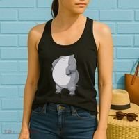 Hippo Hippopotamus Costume Gift Women's Tank Top thumb 2