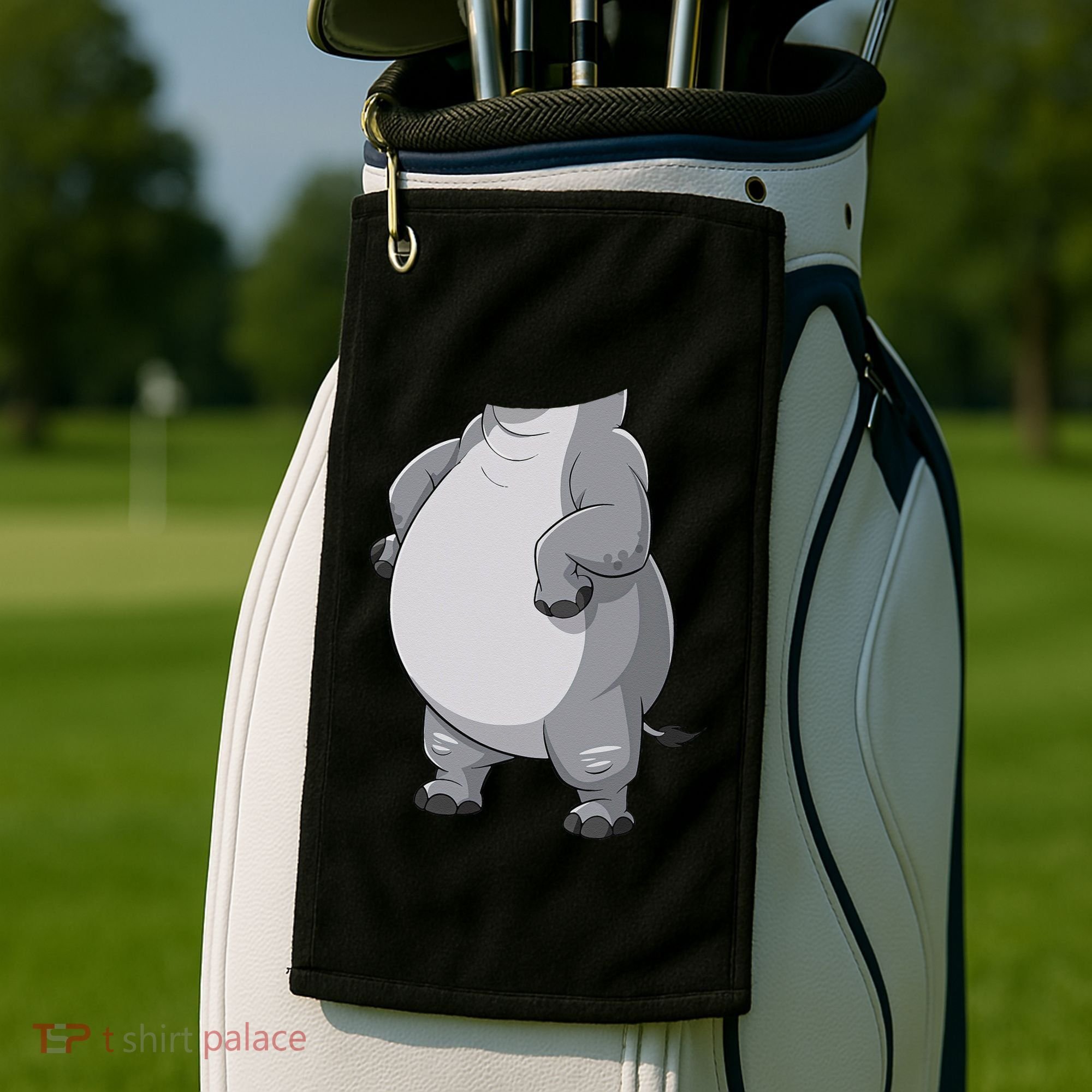 Hippo Hippopotamus Costume Gift Golf Towel