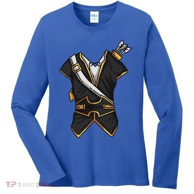 Huntsman Hunter Cool Lazy Easy Cosplay Halloween Costume Women's Long Sleeve Shirt