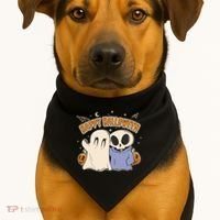 Happy Halloween Cute Monsters USA-Made Doggie Bandana thumb 1