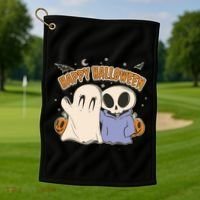 Happy Halloween Cute Monsters Golf Towel thumb 1