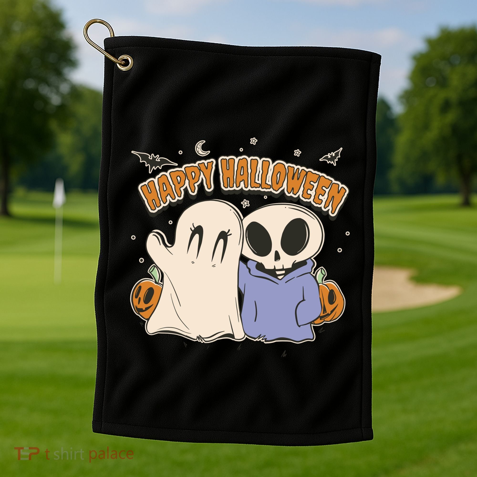 Happy Halloween Cute Monsters Golf Towel