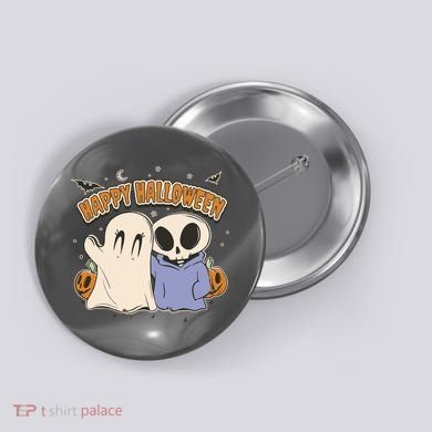 Happy Halloween Cute Monsters Button