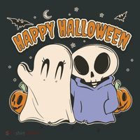 Happy Halloween Cute Monsters Kids Sweatshirt thumb 2