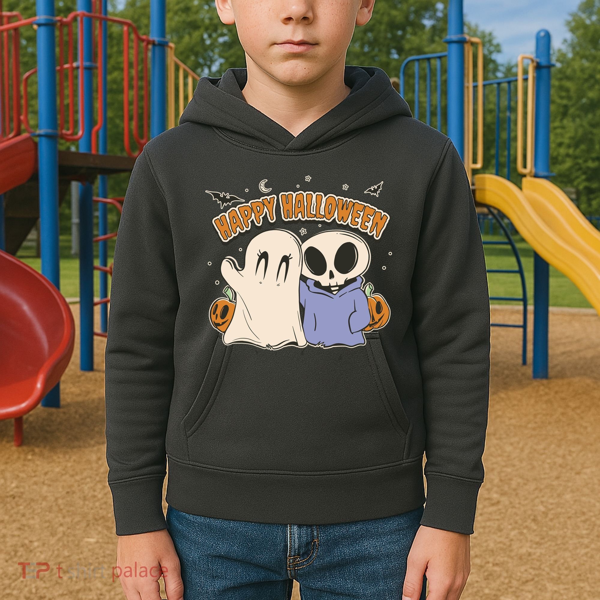 Happy Halloween Cute Monsters Kids Hoodie