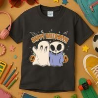 Happy Halloween Cute Monsters Kids T-Shirt thumb 3