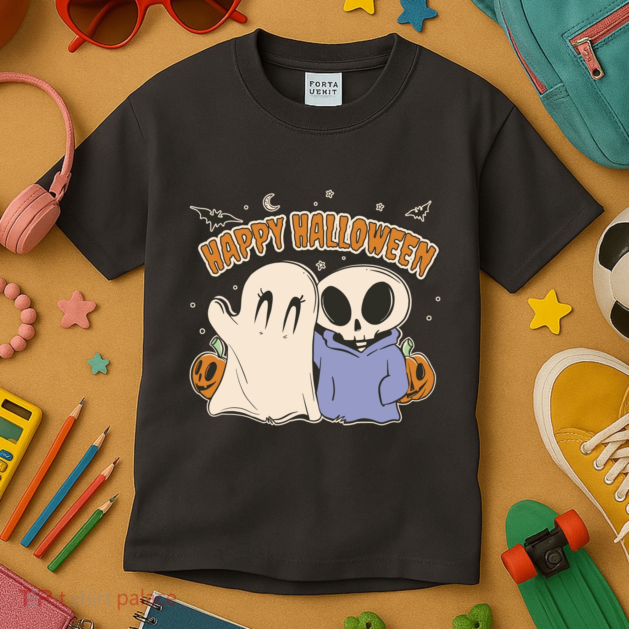 Happy Halloween Cute Monsters Kids T-Shirt