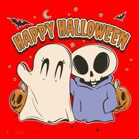 Happy Halloween Cute Monsters Santa Hat thumb 1