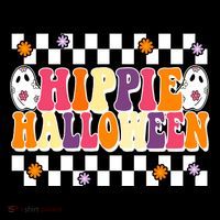 Hippie Halloween Cute Retro Button thumb 1