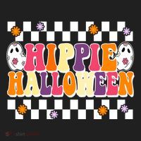 Hippie Halloween Cute Retro Golf Towel thumb 3
