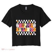 Hippie Halloween Cute Retro Women's Crop Top Tee thumb 0