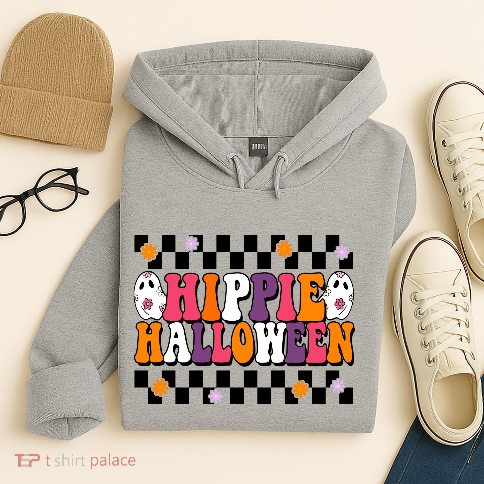 Hippie Halloween Cute Retro Hoodie