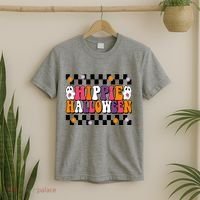 Hippie Halloween Cute Retro T-Shirt thumb 2