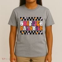 Hippie Halloween Cute Retro T-Shirt thumb 4