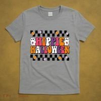 Hippie Halloween Cute Retro T-Shirt thumb 5