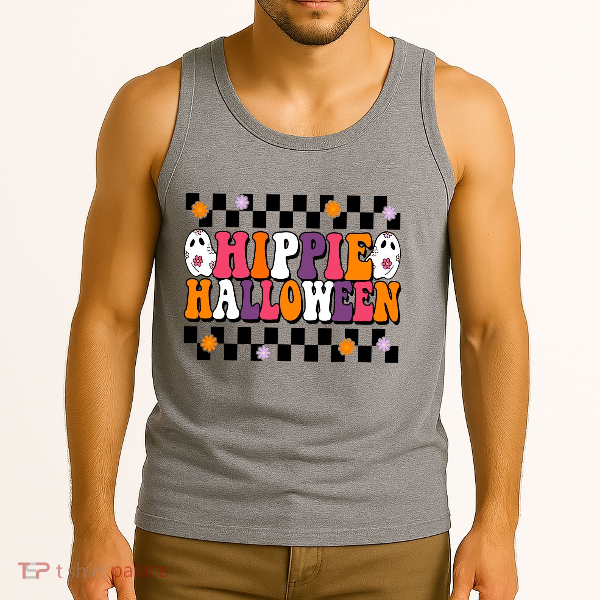 Hippie Halloween Cute Retro Tank Top