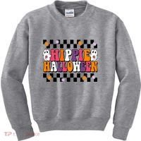 Hippie Halloween Cute Retro Kids Sweatshirt thumb 0