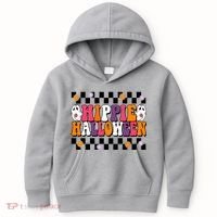 Hippie Halloween Cute Retro Kids Hoodie thumb 0