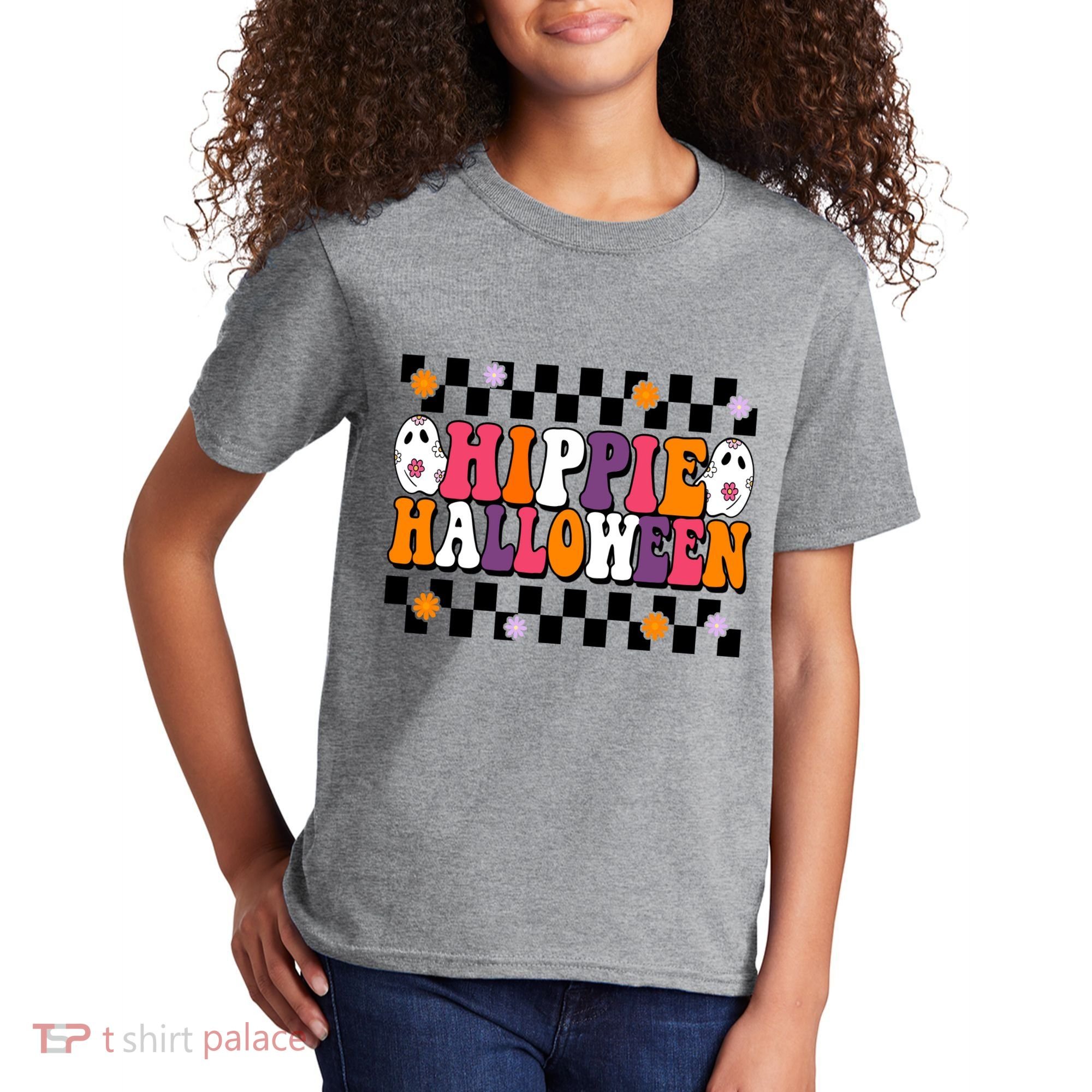 Hippie Halloween Cute Retro Kids T-Shirt