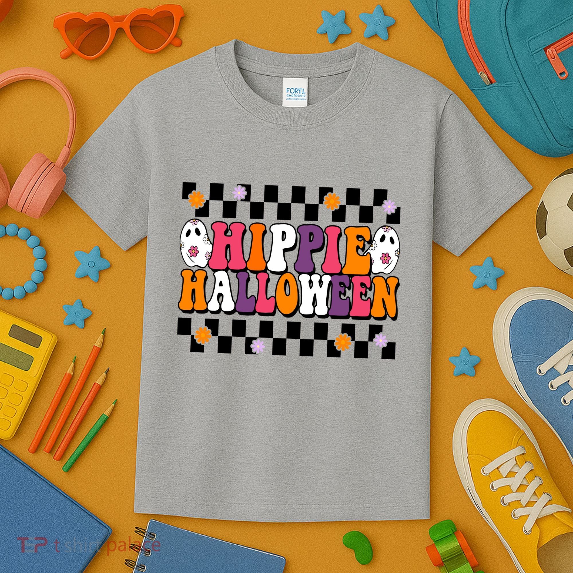 Hippie Halloween Cute Retro Kids T-Shirt