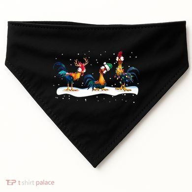 Hei Hei Chicken Christmas USA-Made Doggie Bandana