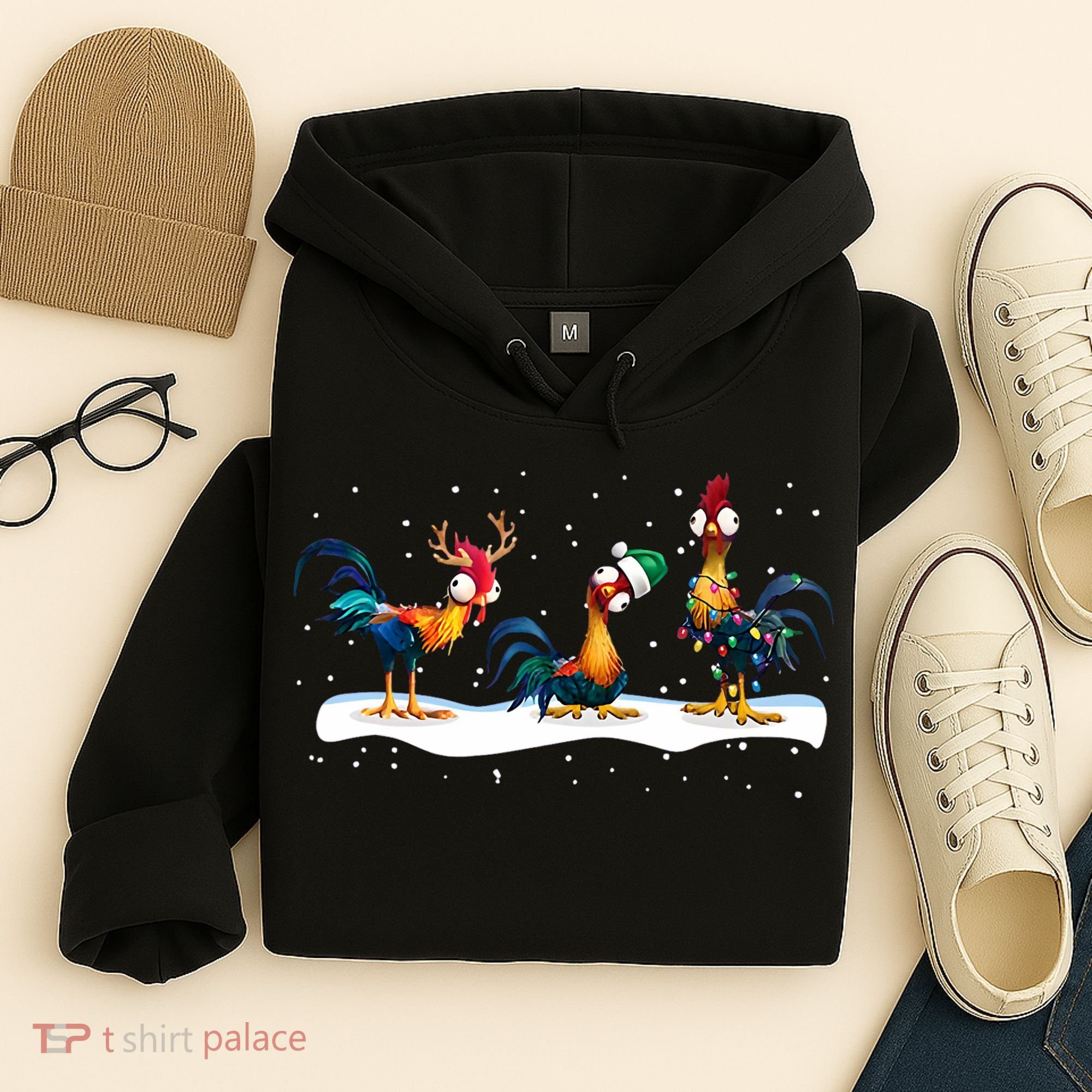 Hei Hei Chicken Christmas Hoodie