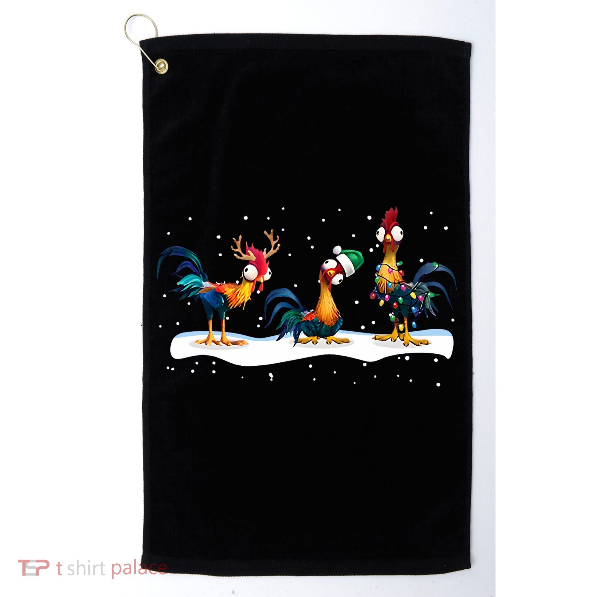 Hei Hei Chicken Christmas Golf Towel