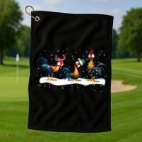 Hei Hei Chicken Christmas Golf Towel thumb 1