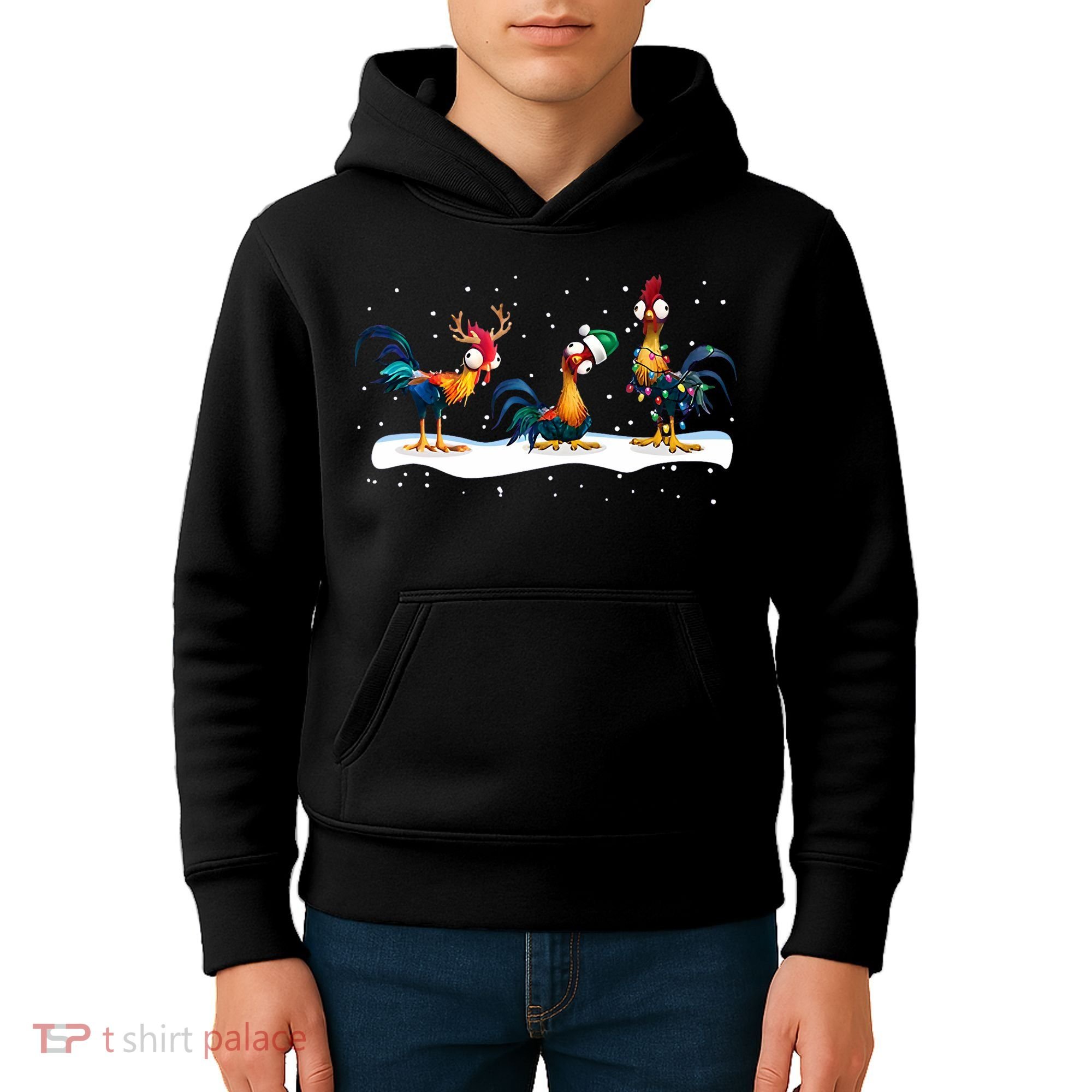 Hei Hei Chicken Christmas Kids Hoodie
