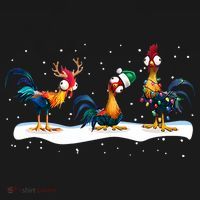 Hei Hei Chicken Christmas Kids Long Sleeve Shirt thumb 2