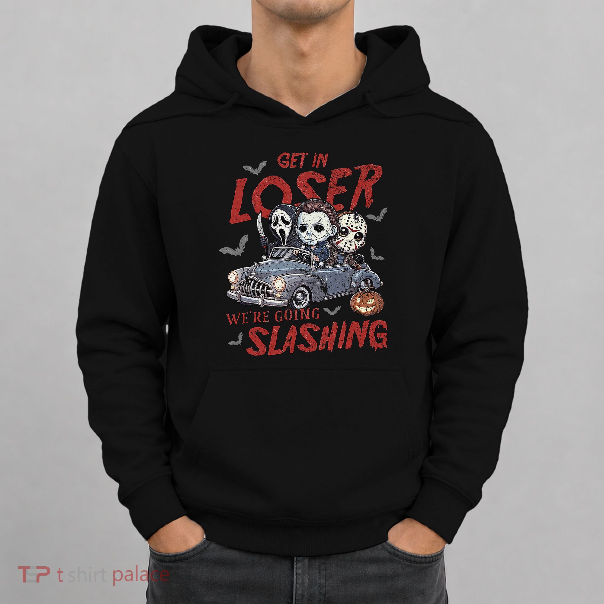 Horror Halloween Character Get In Loser WeRe Going Slashing Hoodie