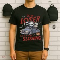 Horror Halloween Character Get In Loser WeRe Going Slashing T-Shirt thumb 6