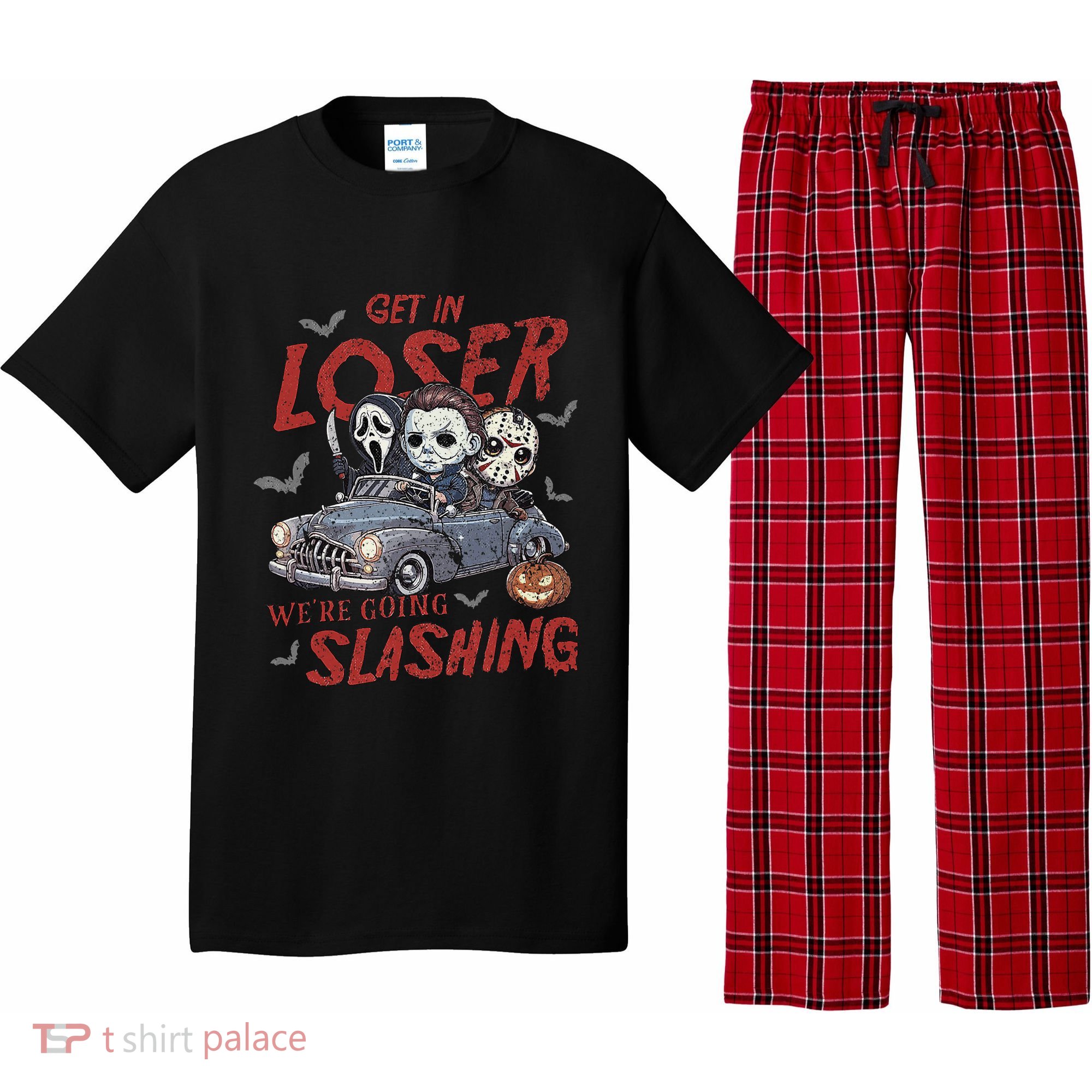 Horror Halloween Character Get In Loser WeRe Going Slashing Pajama Set