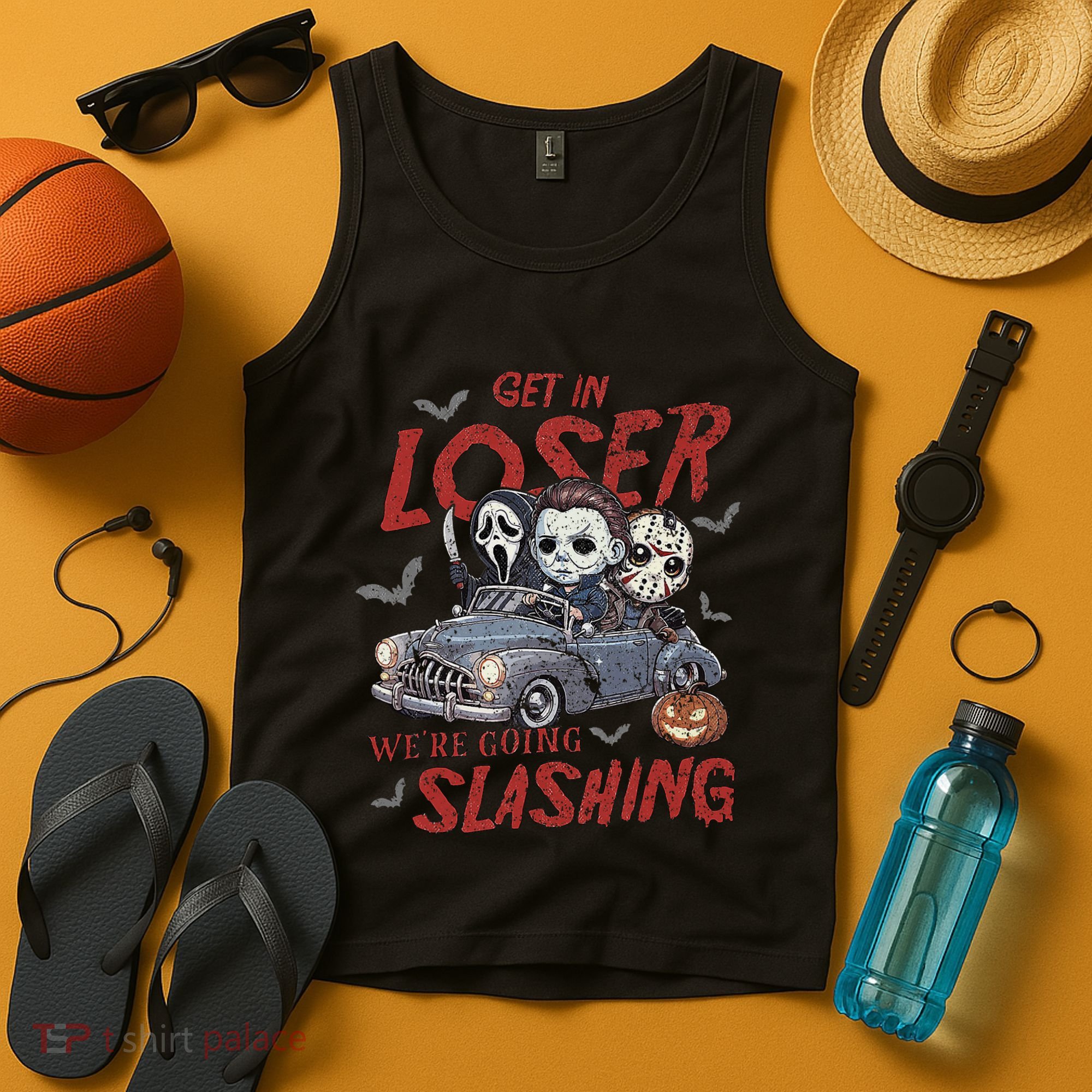 Horror Halloween Character Get In Loser WeRe Going Slashing Tank Top