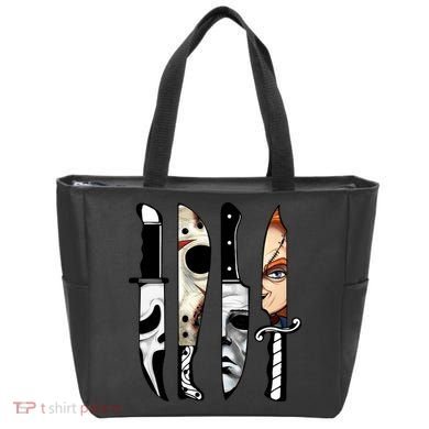 Halloween Horror Character Knife Scary Tote Bag