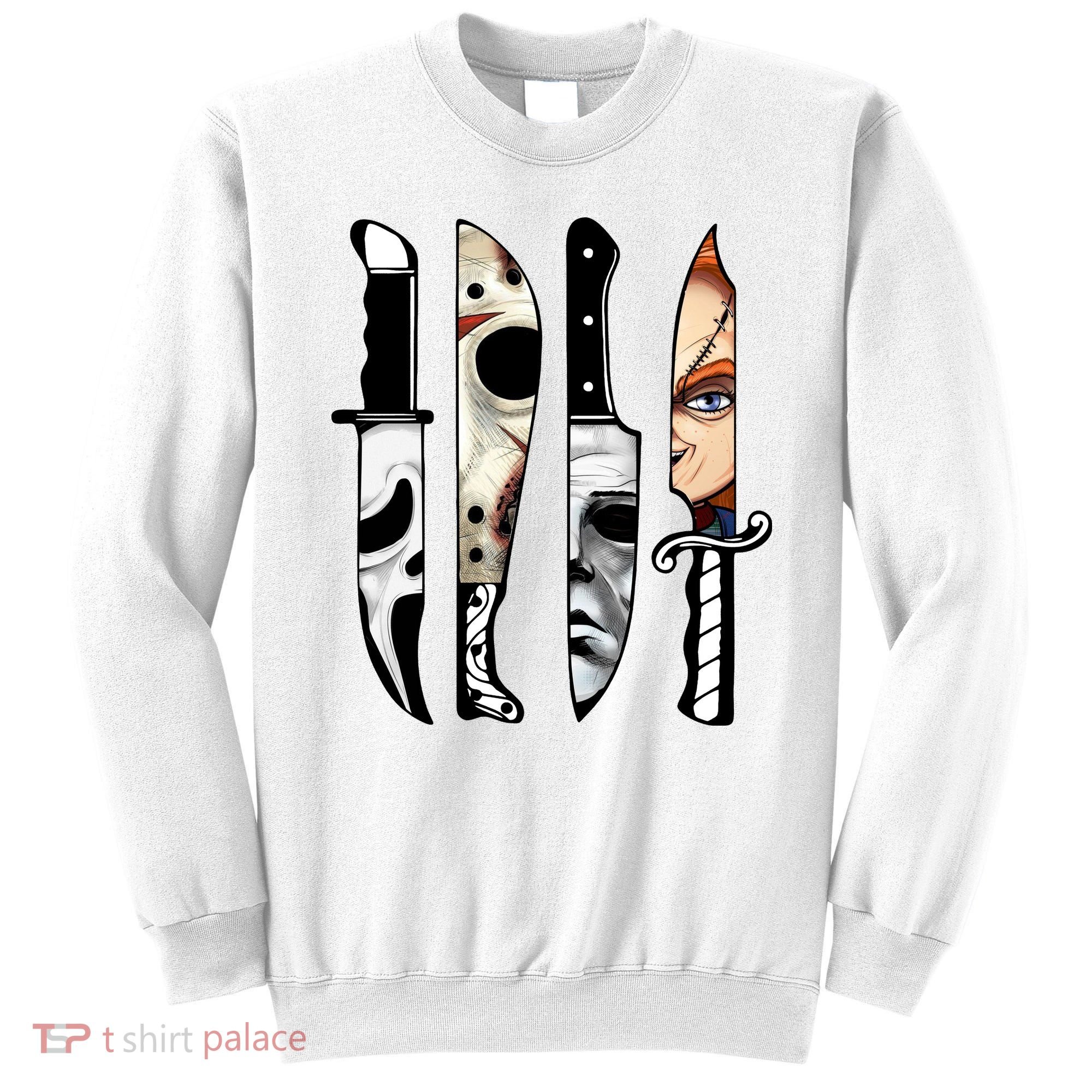 Halloween Horror Character Knife Scary Sweatshirt
