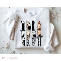 Halloween Horror Character Knife Scary Sweatshirt thumb 2